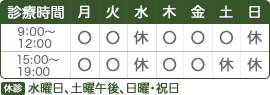 南馬込おかばやし耳鼻咽喉科の診療時間